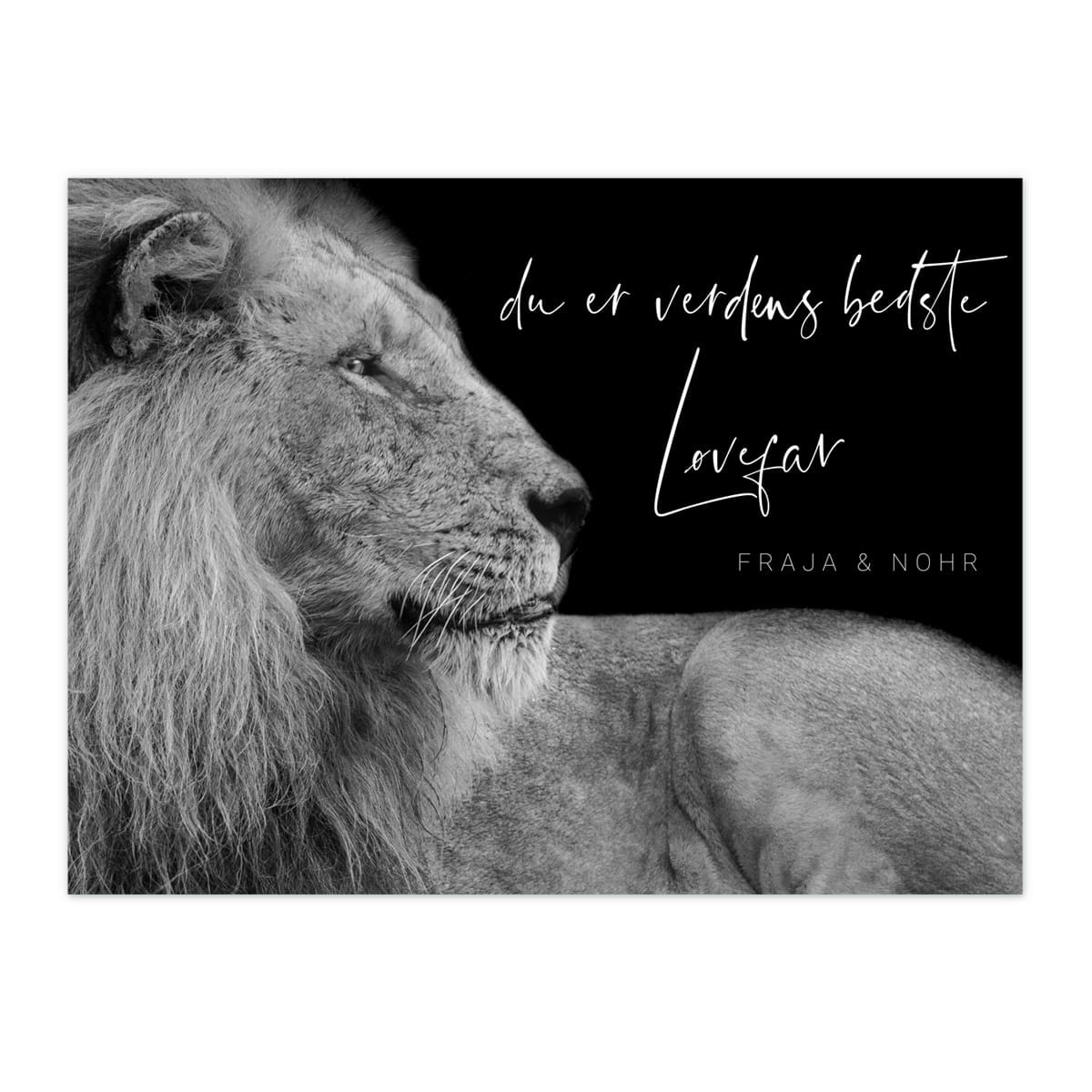 Løvefar – Fars Dag plakat – Mørk