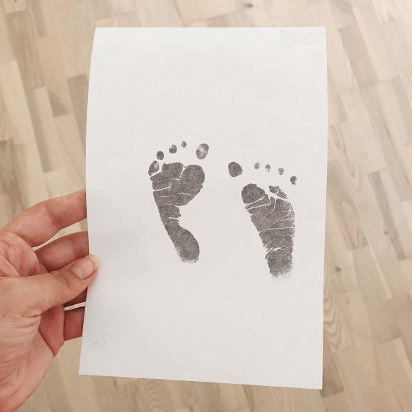 Aftrykssæt til babys hånd og for blækfrit DIY babyaftryk fra PRIK og STREG tag aftryk hjemme