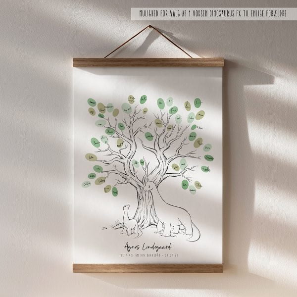 Fingeraftryksplakat dinosaur