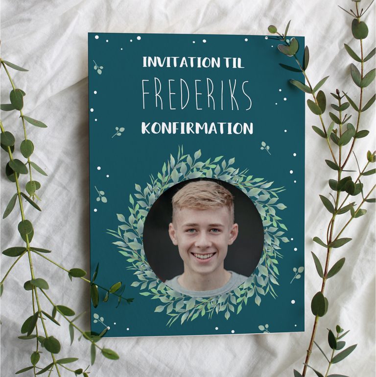 Invitation Ocean Leaf fra PRIK og STREG