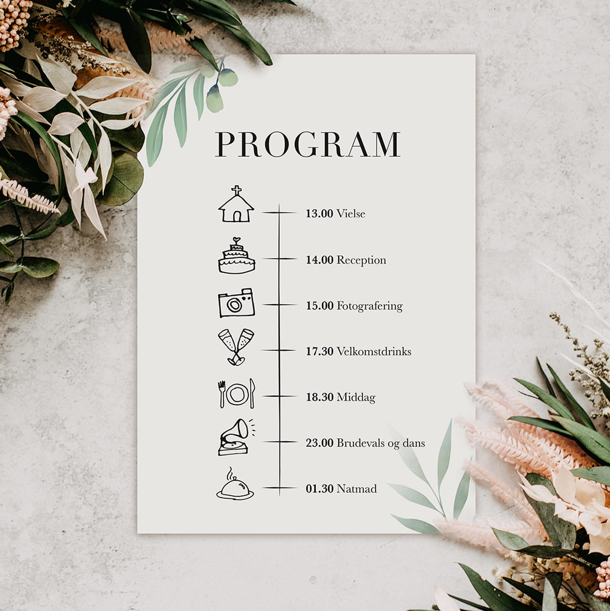 Program til Bryllup