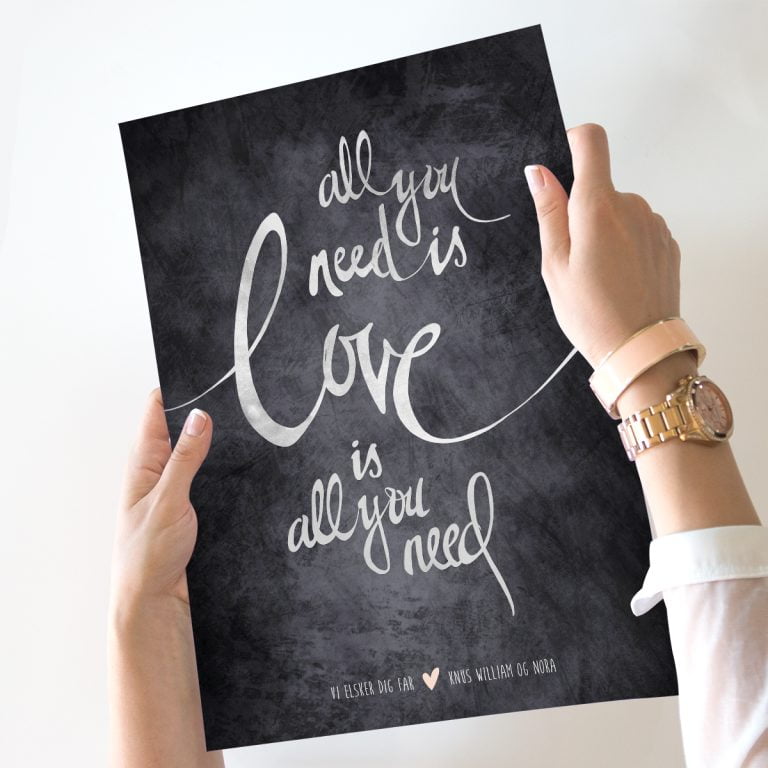 All You Need is Love plakat fra PRIK & STREG