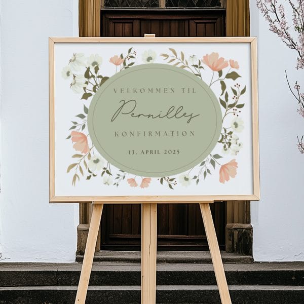Velkomstskilt til konfirmation
