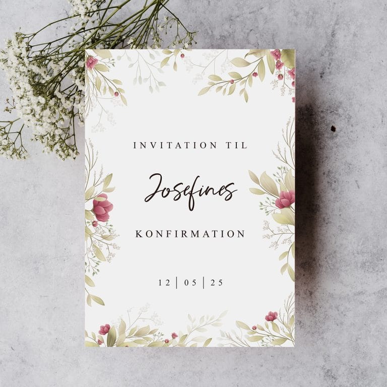 Konfirmationsinvitation | Simple Green