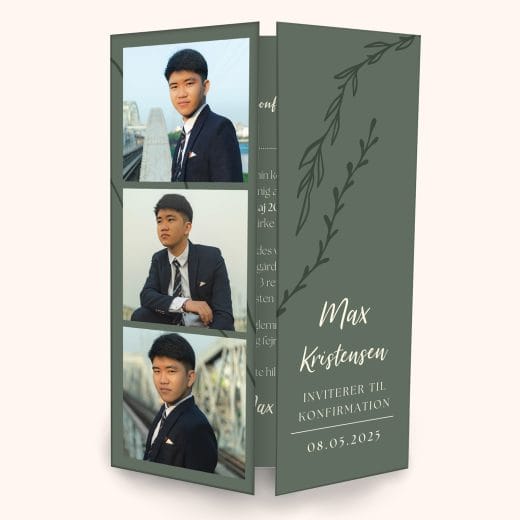 Portfals konfirmationsinvitation | Evergreen