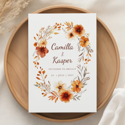 Bryllupsinvitation | Autumn Floral