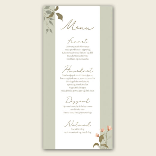 Konfirmation | Menukort | Anemone