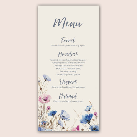 Bryllup | Menukort | Midsummer