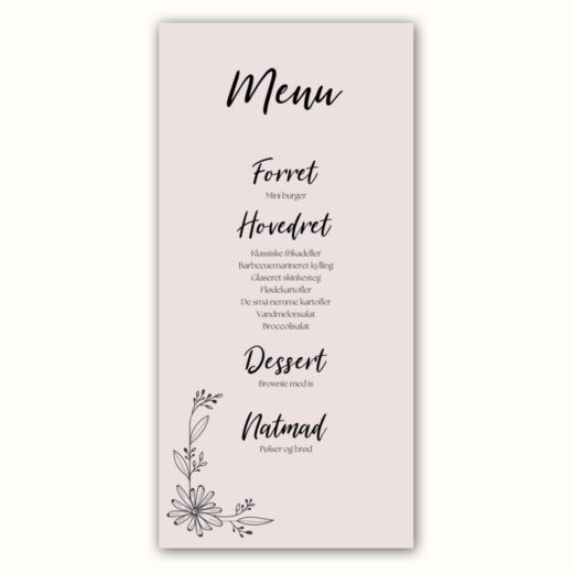 Konfirmation | Menukort | Fine Line