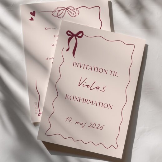 Konfirmationsinvitation | Baby Pink Whimsical