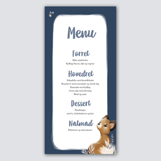Barnedåb | Menukort | Ræv