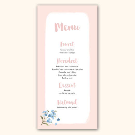 Konfirmation | Menukort | Wildflower Blush