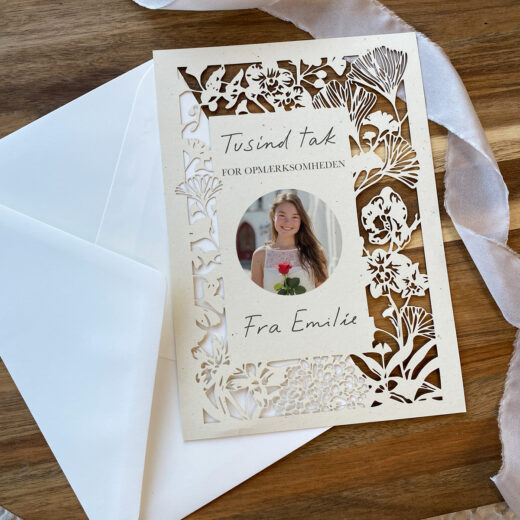 Takkekort | Papirklip | Bloom