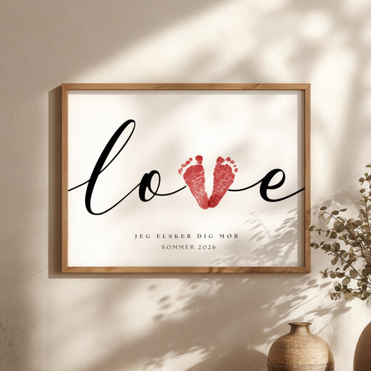 Love Plakat | Babyaftryk DIY | 30x40