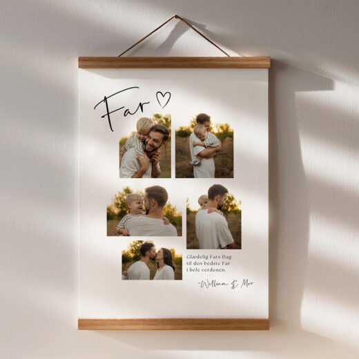 Far plakat | med Fotos og tekst