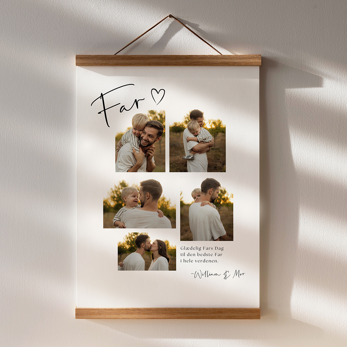 Far plakat | med Fotos og tekst