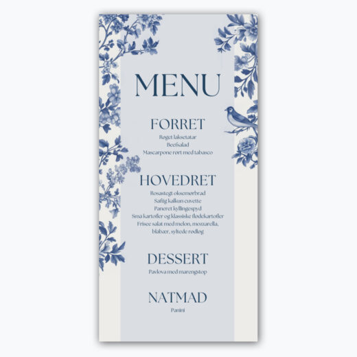 Bryllup | Menukort | Something Blue