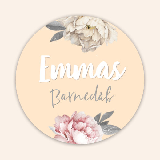 Runde klistermærker | Peonies