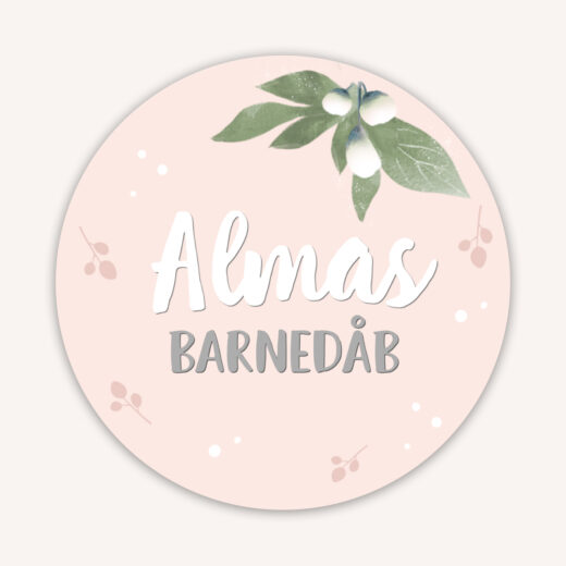 Runde klistermærker | Blush leaves