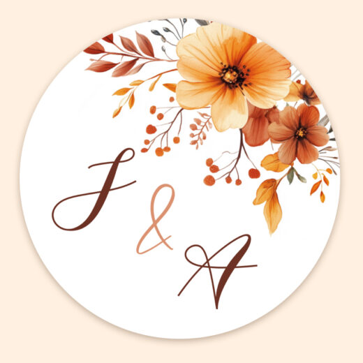 Runde klistermærker | Autumn Floral