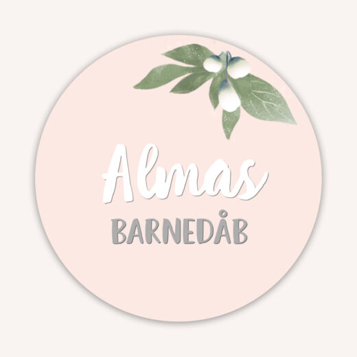 Runde klistermærker | Blush leaves