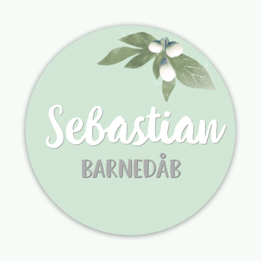 Runde klistermærker | Mint leaves