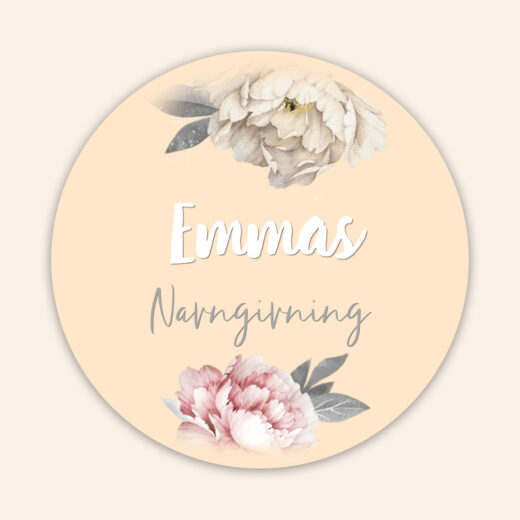 Runde klistermærker | Peonies