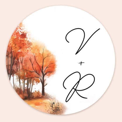 Runde klistermærker | Autumn Forest