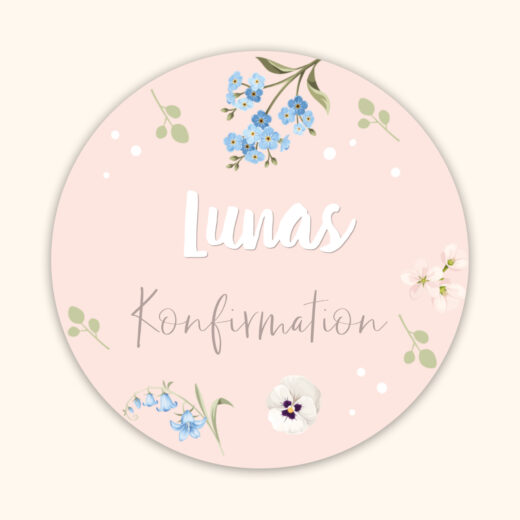 Runde klistermærker | Wildflower | Blush