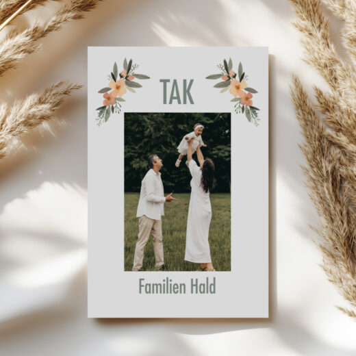 Takkekort | Flower Elephant