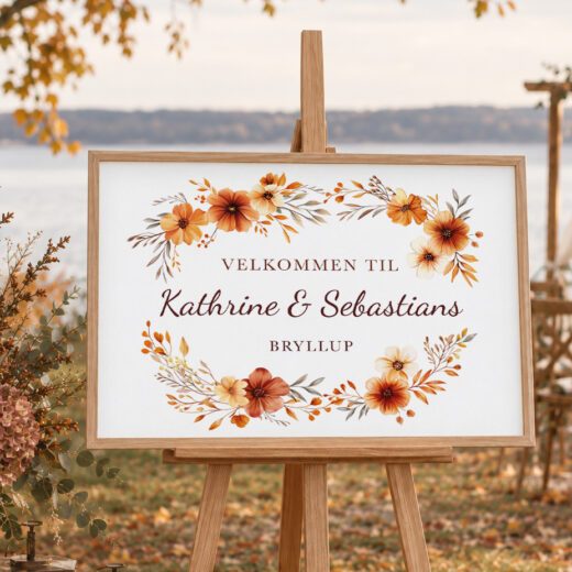Velkomstplakat | Autumn Floral