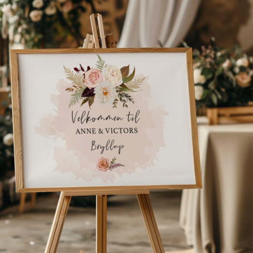 Velkomstplakat | Flower Bouquet
