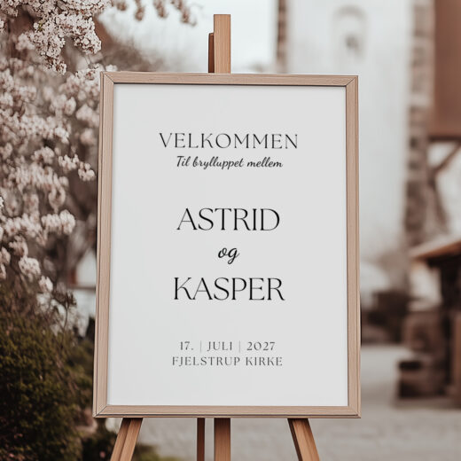 Velkomstplakat | Classic White