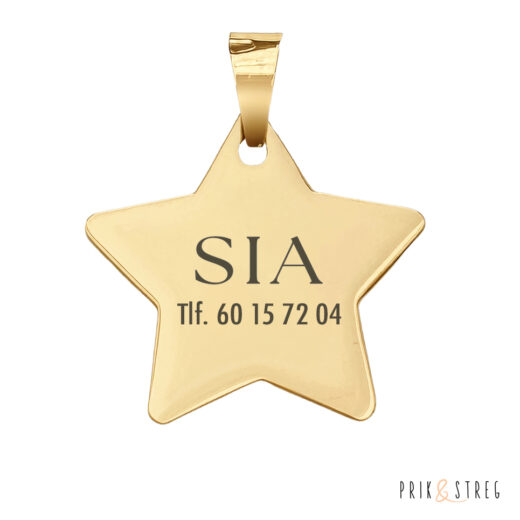 Hundetegn guld stjerne