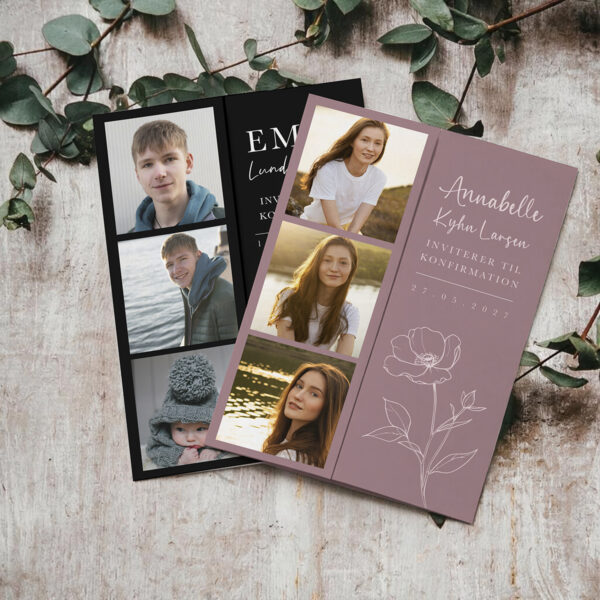 Konfirmations invitation portfals