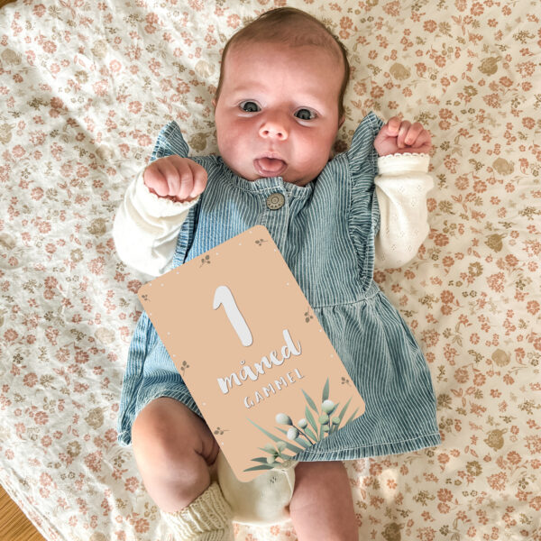 1 mdr | Milepælskort til baby fra PRIK & STREG